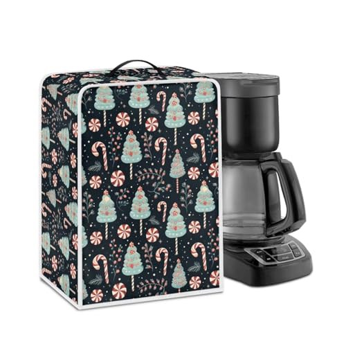 NETILGEN Coffee Maker Cover Kitchen Small Appliance Organizer Bag Durable Polyester Dustproof Cover Fingerprint Protection Stain Resistant Universal Fits, Christmas Tree Candy