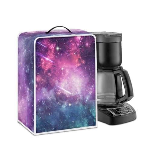 NETILGEN Coffee Maker Cover Kitchen Appliances Protector Universal Fits for Most Standard Coffee Makers, Keep Away From Dust Fingerprint Stain Liquid Dust Cover, Purple Blue Galaxy