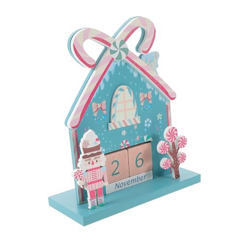 CRAFTHROU 1 Set Wooden Calendar Desk Decorations Advent Calendars Perpetual Calendar Office Desk Accessory Desk Calendar Flip Calendar Block Calendar Desktop Decor Desk Associates Office