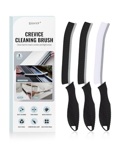 SXhyf Cleaning Brush - Hard Bristle Crevice Cleaning Brush UK, Multifunctional Gap Cleaning Scrub Brush, Grout Brush, Cleaning Products for Household Use, Home, Kitchen, Bathroom, Window, Vehicle