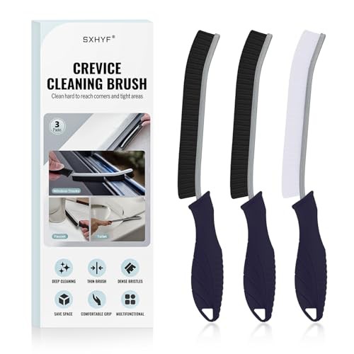 SXhyf Cleaning Brush - Hard Bristle Crevice Cleaning Brush, Multifunctional Gap Cleaning Scrub Brush, Cleaning Tools for Household Use, Home, Kitchen, Bathroom, Window, Vehicle 