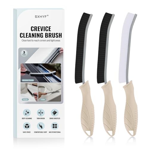 SXhyf Cleaning Brush - Hard Bristle Crevice Cleaning Brush, Multifunctional Gap Scrub Brush, Home Essentials, Bathroom Cleaner Tools for Household Use, Kitchen, Window, Faucets, Toilet, Grout, Car