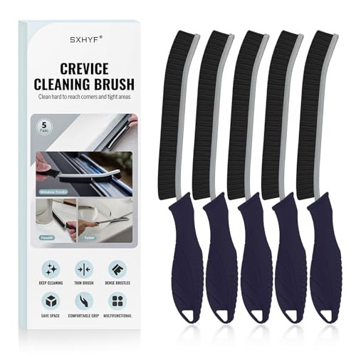 SXhyf Cleaning Brush - Hard Bristle Crevice Cleaning Brush, Multifunctional Gap Scrub Brush, Home Essentials, Bathroom Cleaner Tools for Household Use, Kitchen, Window, Faucets, Toilet, Grout, Car