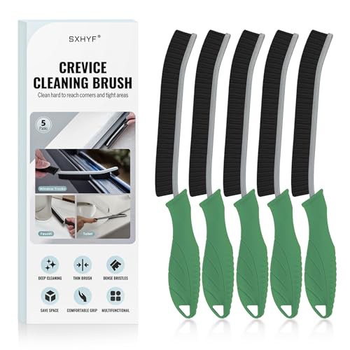 SXhyf Cleaning Brush - Hard Bristle Crevice Cleaning Brush, Multifunctional Gap Scrub Brush, Home Essentials, Bathroom Cleaner Tools for Household Use, Kitchen, Window, Faucets, Toilet, Grout, Car
