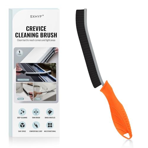 SXhyf Cleaning Brush - Hard Bristle Crevice Cleaning Brush, Multifunctional Gap Scrub Brush, Home Essentials, Bathroom Cleaner Tools for Household Use, Kitchen, Window, Faucets, Toilet, Grout, Car