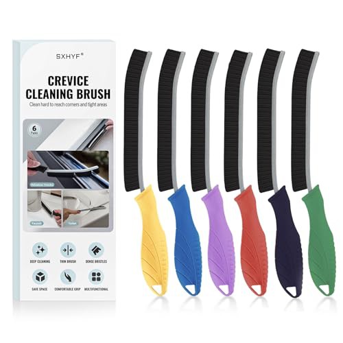 SXhyf Cleaning Brush - Hard Bristle Crevice Cleaning Brush, Multifunctional Gap Scrub Brush, Home Essentials, Bathroom Cleaner Tools for Household Use, Kitchen, Window, Faucets, Toilet, Grout, Car