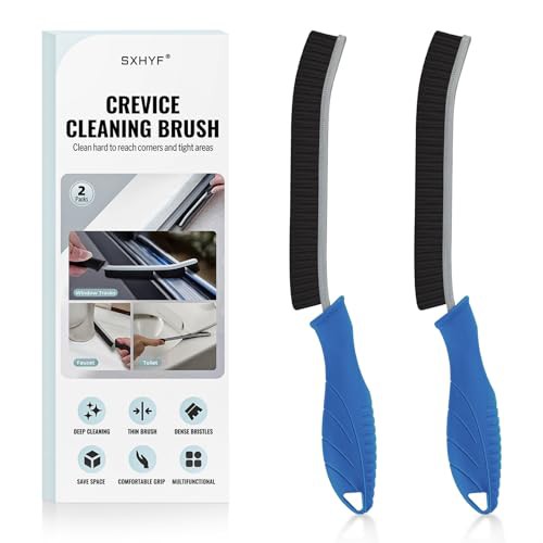 SXhyf Cleaning Brush - Hard Bristle Crevice Cleaning Brush, Multifunctional Gap Scrub Brush, Home Essentials, Bathroom Cleaner Tools for Household Use, Kitchen, Window, Faucets, Toilet, Grout, Car