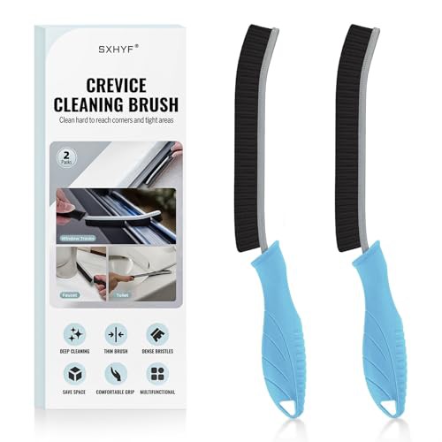 SXhyf Cleaning Brush - Hard Bristle Crevice Cleaning Brush, Multifunctional Gap Scrub Brush, Home Essentials, Bathroom Cleaner Tools for Household Use, Kitchen, Window, Faucets, Toilet, Grout, Car