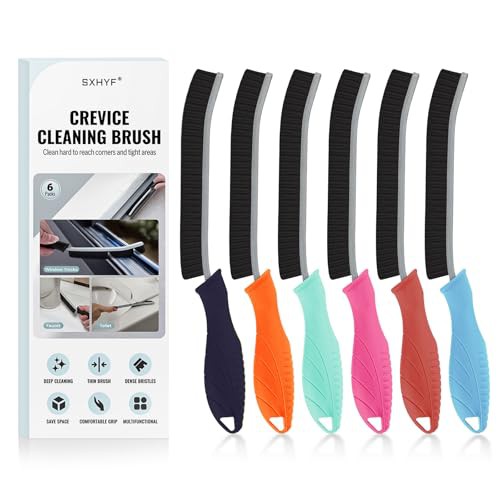 SXhyf Cleaning Brush - Hard Bristle Crevice Cleaning Brush, Multifunctional Gap Scrub Brush, Home Essentials, Bathroom Cleaner Tools for Household Use, Kitchen, Window, Faucets, Toilet, Grout, Car