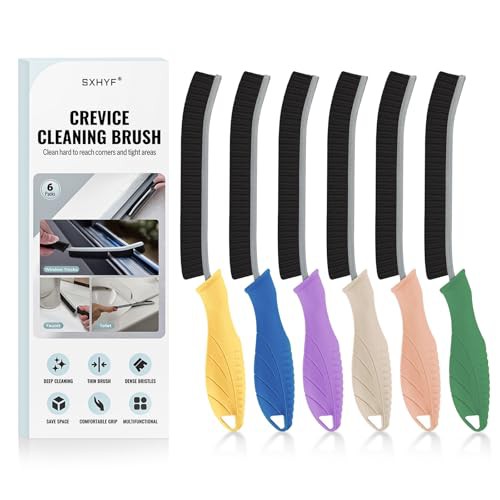 SXhyf Cleaning Brush - Hard Bristle Crevice Cleaning Brush, Multifunctional Gap Scrub Brush, Home Essentials, Bathroom Cleaner Tools for Household Use, Kitchen, Window, Faucets, Toilet, Grout, Car