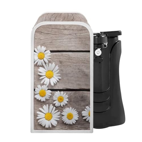 NETILGEN Can Opener Cover Bottle Opener Cover Home Kitchen Appliance Cover Stain Resistant Dust Proof Polyester Protective Cover Electric Appliance Cover, Daisy Wood Grain