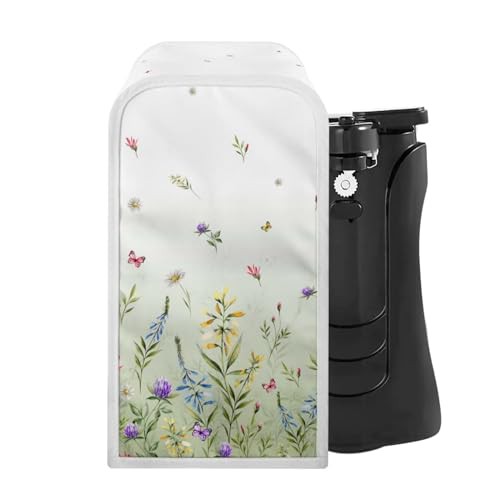 NETILGEN Dust Cover for Can Opener Bottle Opener Jar Opener, Dust-Proof Anti-Fingerprints Washable Can Opener Protective Cover Electric Appliance Cover, Green Floral