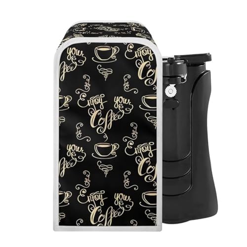 NETILGEN Can Opener Cover Square Protective Cover Oil-Proof Dust-Proof Bottle Opener Protective Covers Fits Most Electric Automatic Can Openers Home Decor, Enjoy Your Coffee