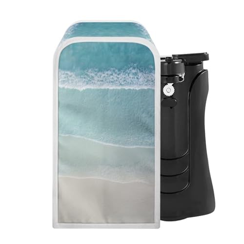 NETILGEN Kitchen Appliace Dust Cover for Can Opener Jar Opener Bottle Opener, Stain Resistant Oil-Proof Dust Protection Electric Appliance Cover Easy Cleaning, Beach Blue