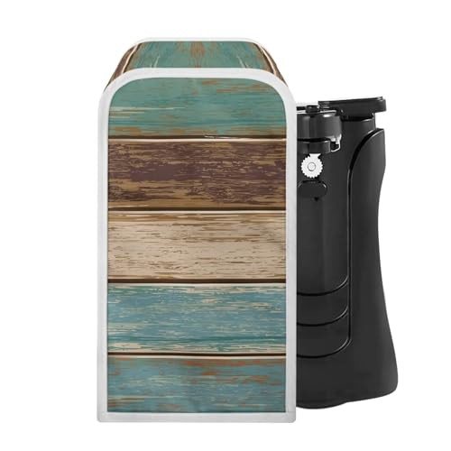NETILGEN Dust Cover for Can Opener Bottle Opener and Other Kitchen Appliance, Fingerprint and Dust Protection Washable Fits Most Electric Can Openers, Rustic Wood Grain
