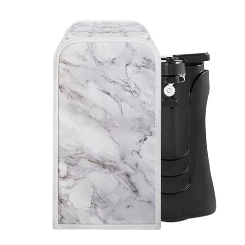 NETILGEN Can Opener Protective Cover Stain-Resistant Oil-Proof Washable Kitchen Appliance Dust Cover Electric Can Opener Cover for Home Kitchen Decor, White Marble