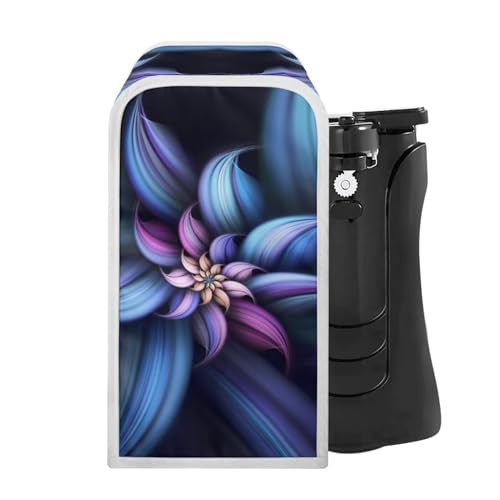 NETILGEN Dust Cover for Can Opener and Other Kitchen Small Electric Appliances, Can Opener Protective Cover Keep Appliance Clean for Home Kitchen Decor, Blue Purple Flower