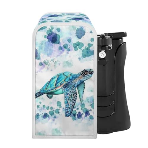 NETILGEN Can Opener Cover Can Opener Dust Cover Kitchen Appliance Dust-Proof Stain Resistant Machine Washable Gift for Women Men, 5.7'' X 5.7'' X 10'', Blue Sea Turtle