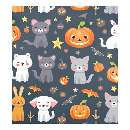 Cute Halloween Pets Black Dishwasher Magnetic Cover Decals Vinyl Decorative Panel Decal Cute Farmhouse Décor, 26" x 23"