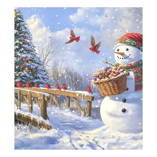 Christmas Tree Snowy Scene Dishwasher Magnetic Covers Decorative Refrigerator Covers Home Kitchen Decoration, 26H x 23W Inches