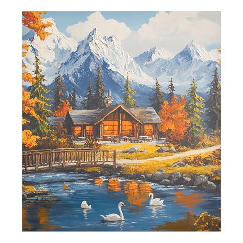 Autumn Trees Mountain Dishwasher Magnetic Covers Decals Vinyl Decorative Panel Decal Home Kitchen Decoration, 26" x 23"