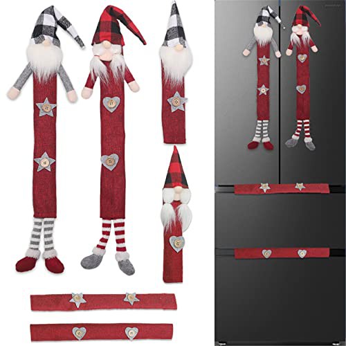 Baubles Clearance Christmas Refrigerator Door Handle Covers Set Of 6 Decorations Kitchen Appliance for Craft New Years Wedding Party Home Decor