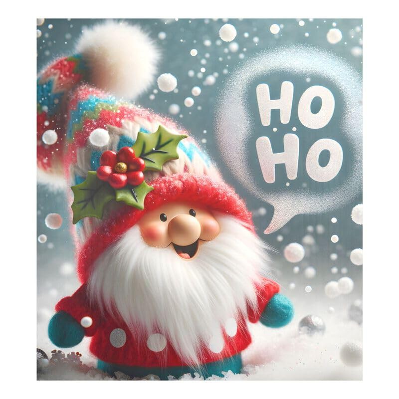 Cheerful Gnome Christmas Dishwasher Magnetic Cover Decals Vinyl Decorative Panel Decal Wash Machine Fridge Panel Decal for Kitchen Appliance, 26" x 23"