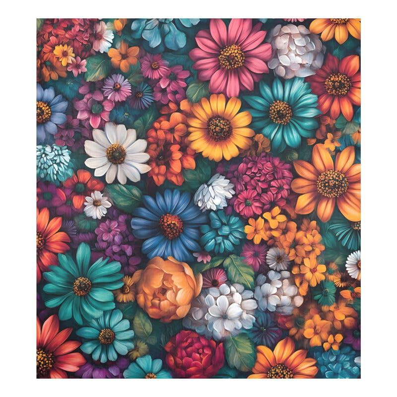 Floral Bouquet Dishwasher Magnetic Cover Dishwasher Door Cover Sticker Wash Machine Fridge Panel Decal for Kitchen Appliance, 26H x 23W Inches