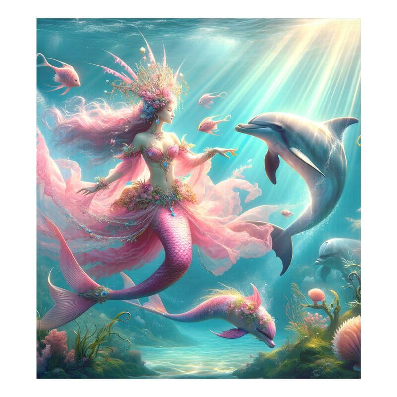 Undersea Coral Dolphins Aqua Dishwasher Magnetic Covers Decals Vinyl Decorative Panel Decal Reusable Home Decorations Vinyl Sticker, 26" x 23"