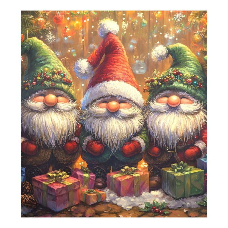 Three Jolly Gnomes Colorful Dishwasher Magnetic Covers Refrigerator Panels Kitchen Cabinet Decor Cute Farmhouse Décor, 26" x 23"