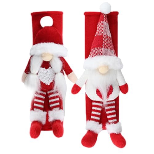 Gnome Refrigerator Handle Covers,Set of 2 Dishwasher Fridge Door Handle Protector - Adorable Appliance Handle Covers for Christmas Decorations